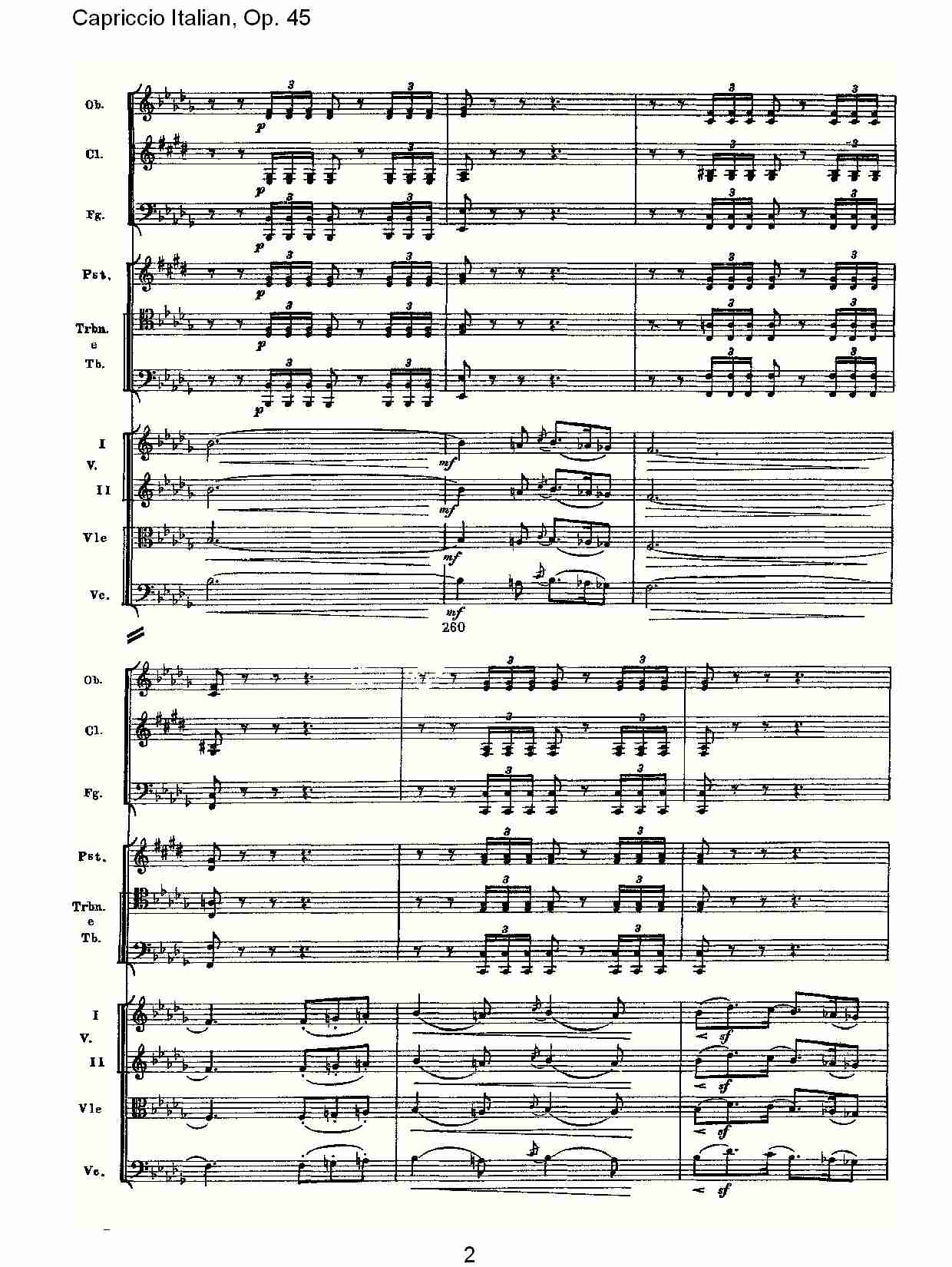 意大利幻想曲,Op.45第二部（一）总谱（图2）