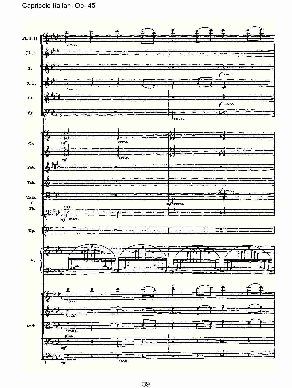意大利幻想曲,Op.45第一部（八）总谱（图4）