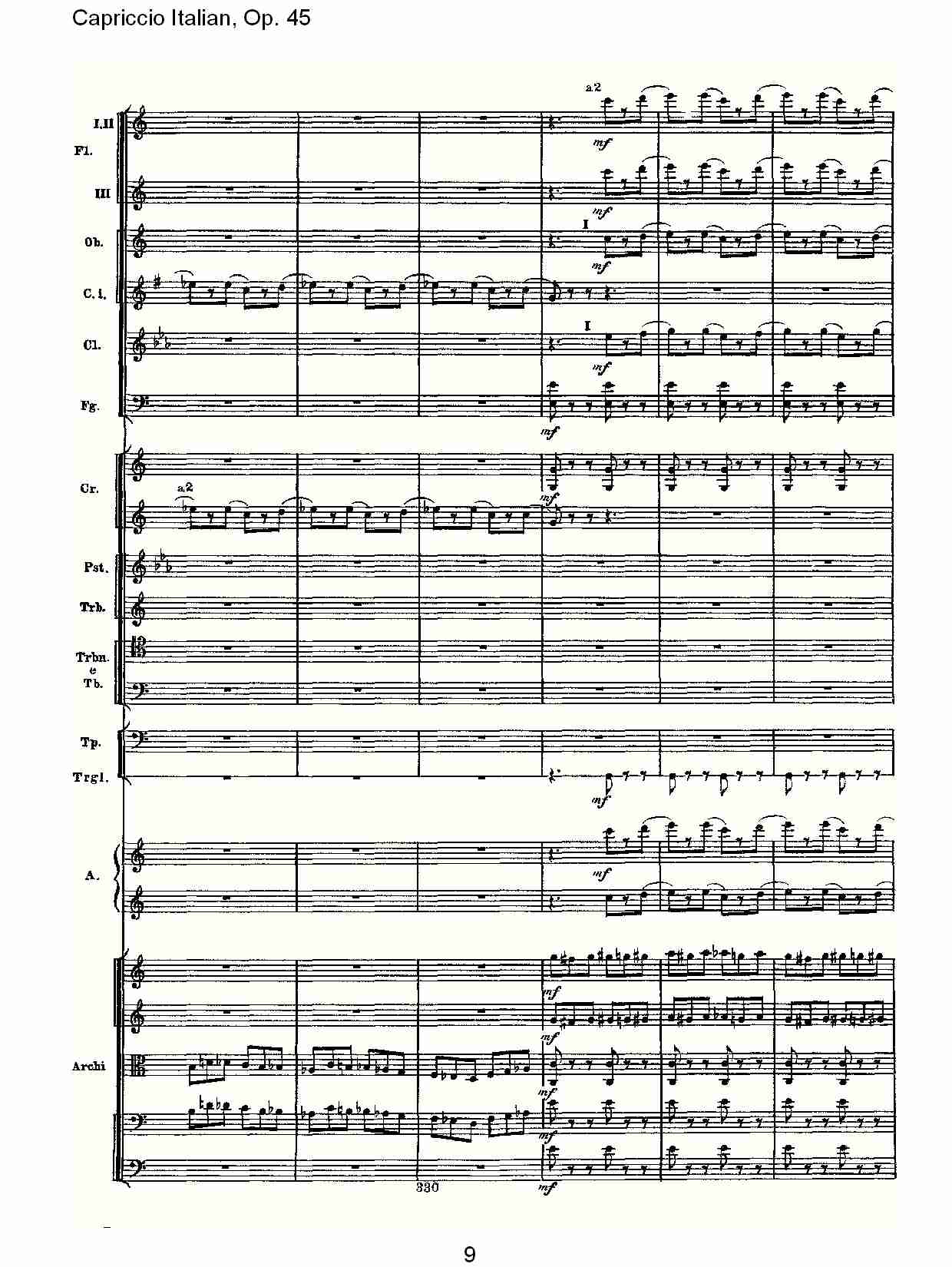 意大利幻想曲,Op.45第二部（二）总谱（图4）