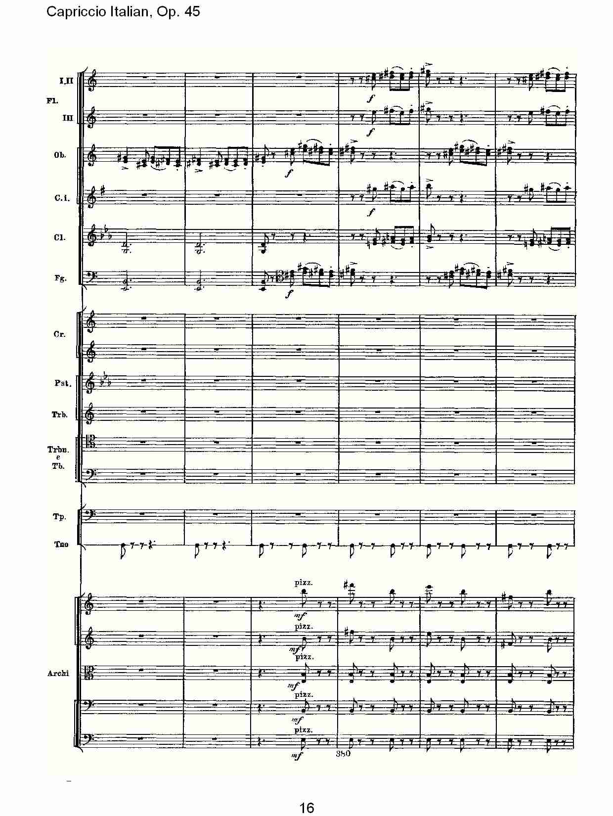 意大利幻想曲,Op.45第二部（四）总谱（图1）