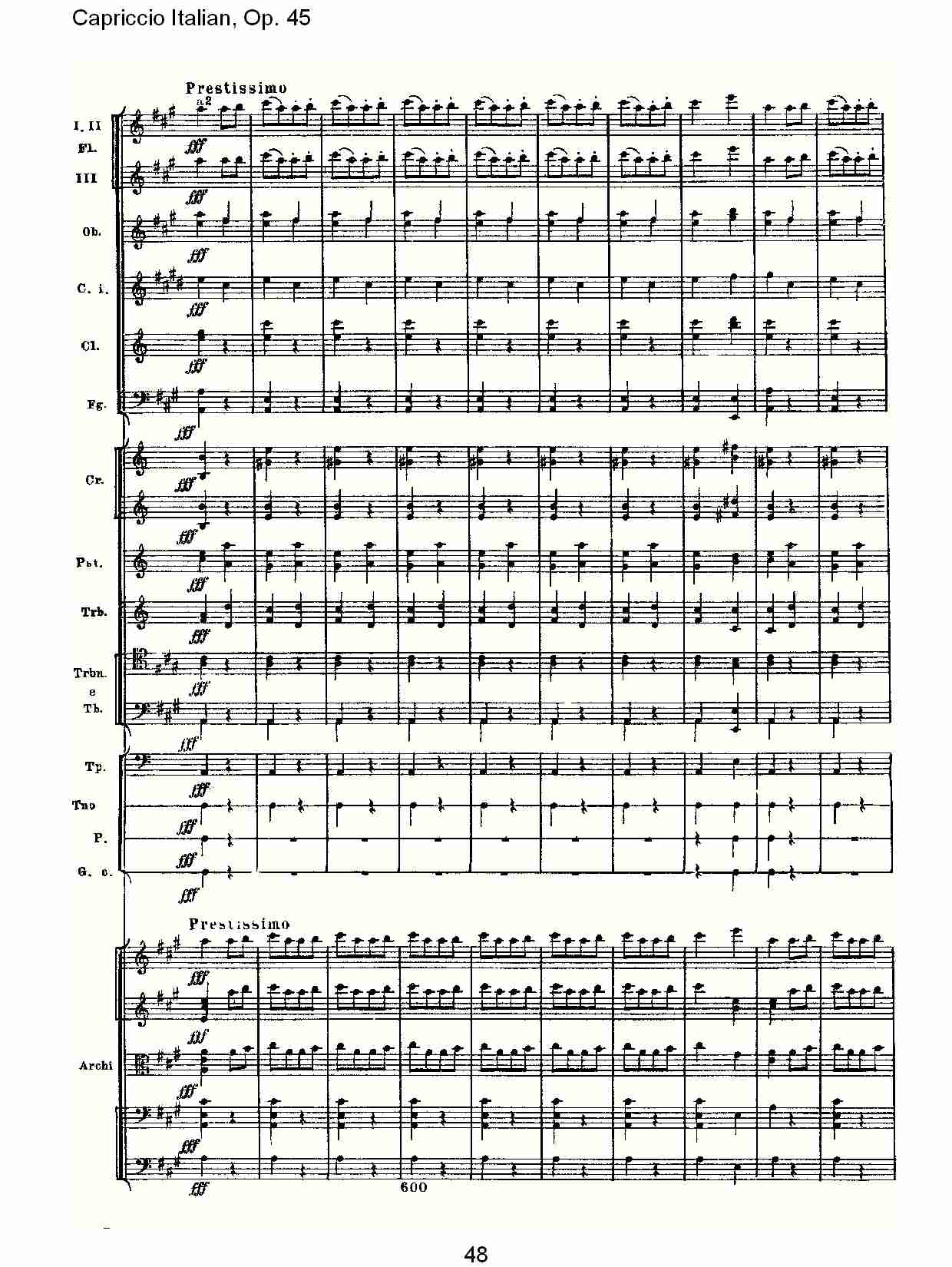意大利幻想曲,Op.45第二部（十）总谱（图3）