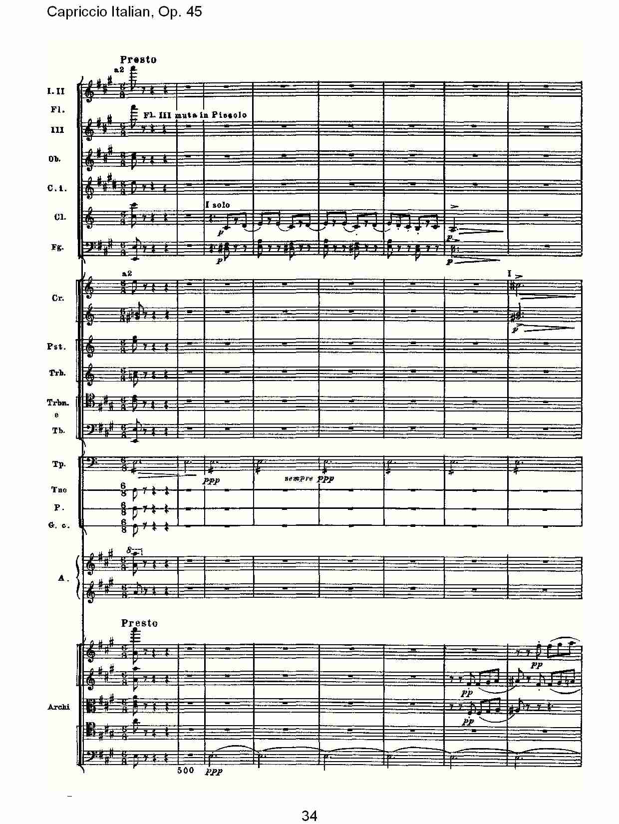 意大利幻想曲,Op.45第二部（七）总谱（图4）