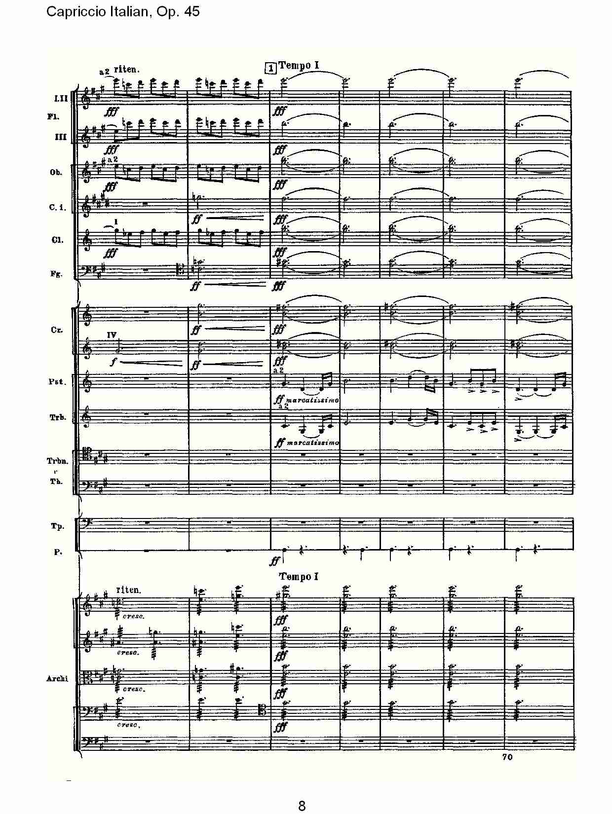 意大利幻想曲,Op.45第一部（二）总谱（图3）