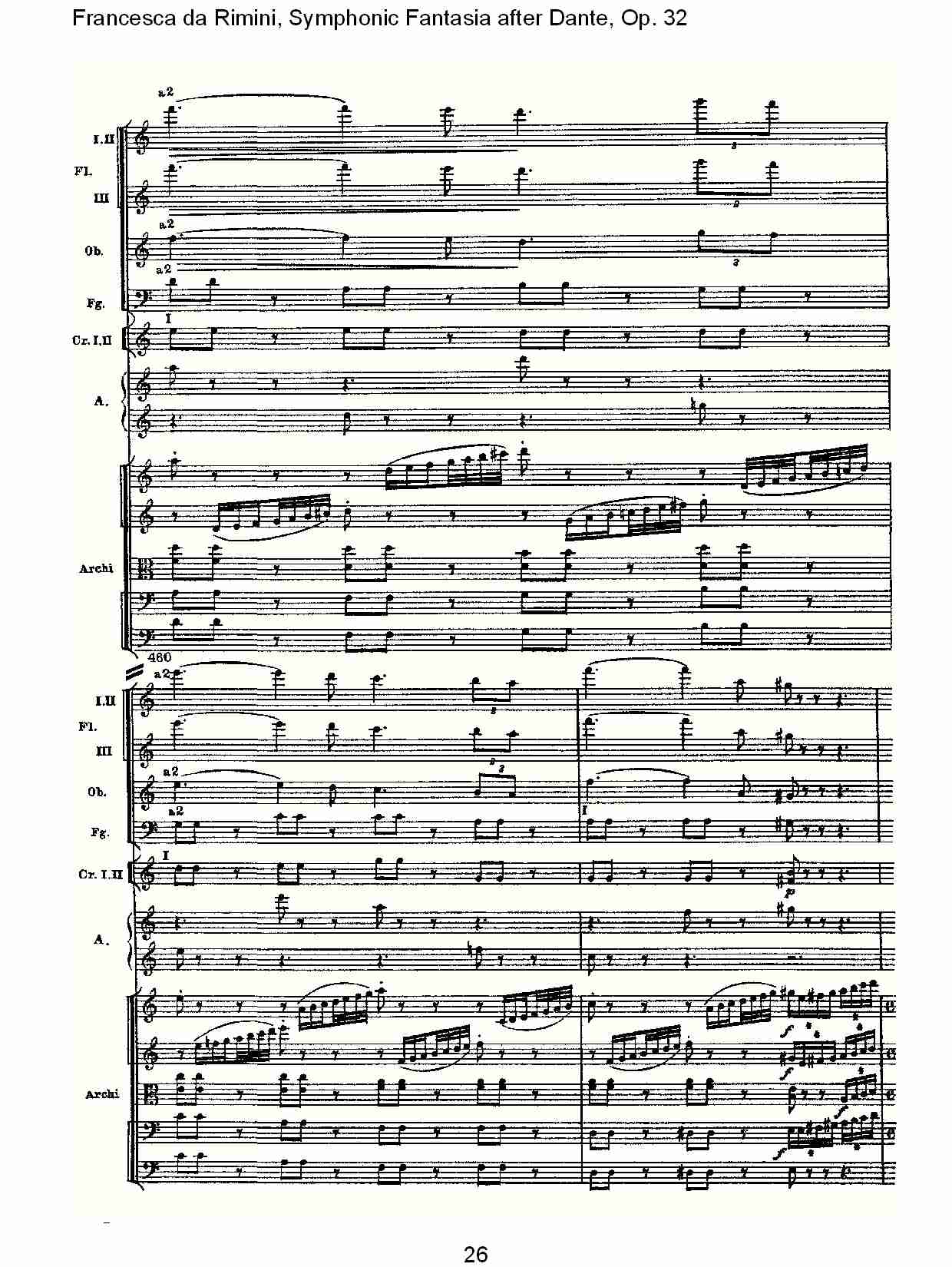 Francesca da Rimini, 但丁幻想曲Op.32 第二部（六）总谱（图1）