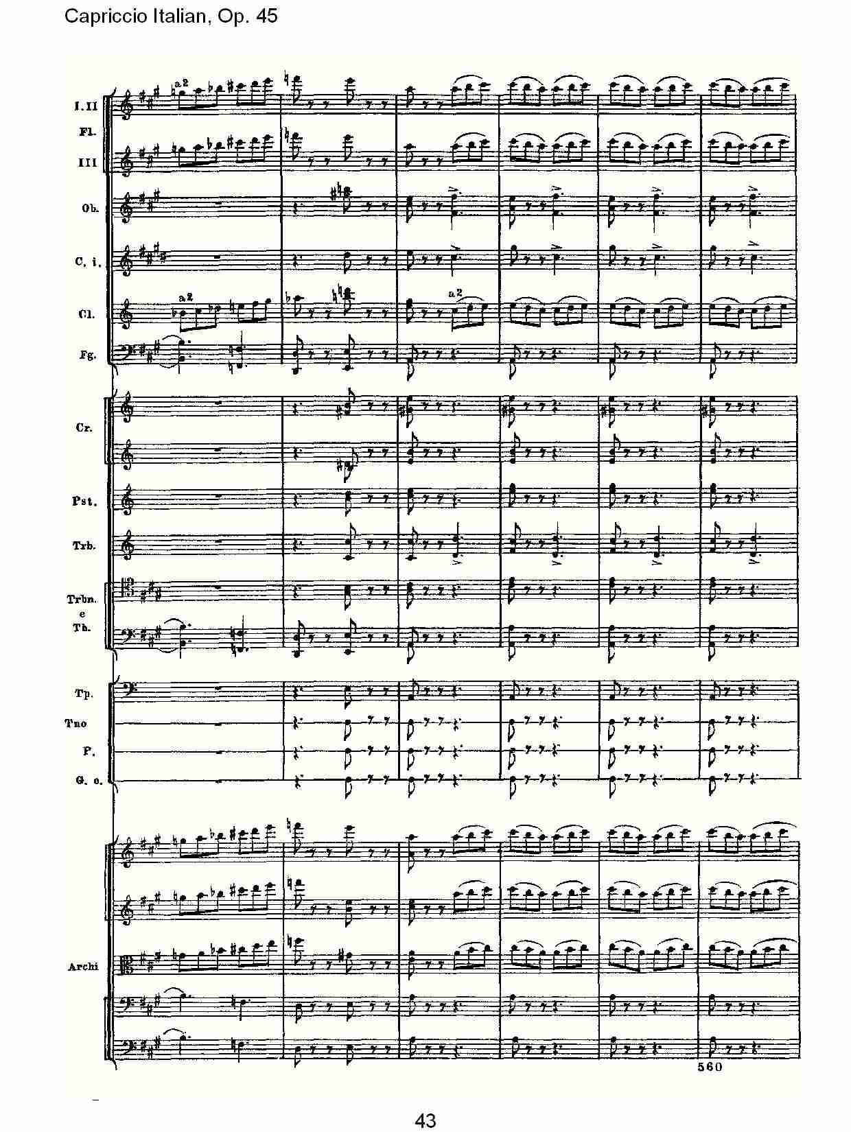 意大利幻想曲,Op.45第二部（九）总谱（图3）