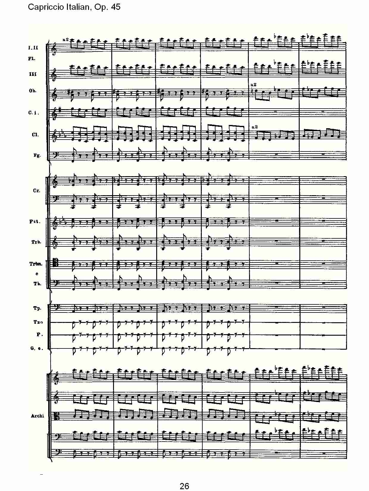 意大利幻想曲,Op.45第二部（六）总谱（图1）