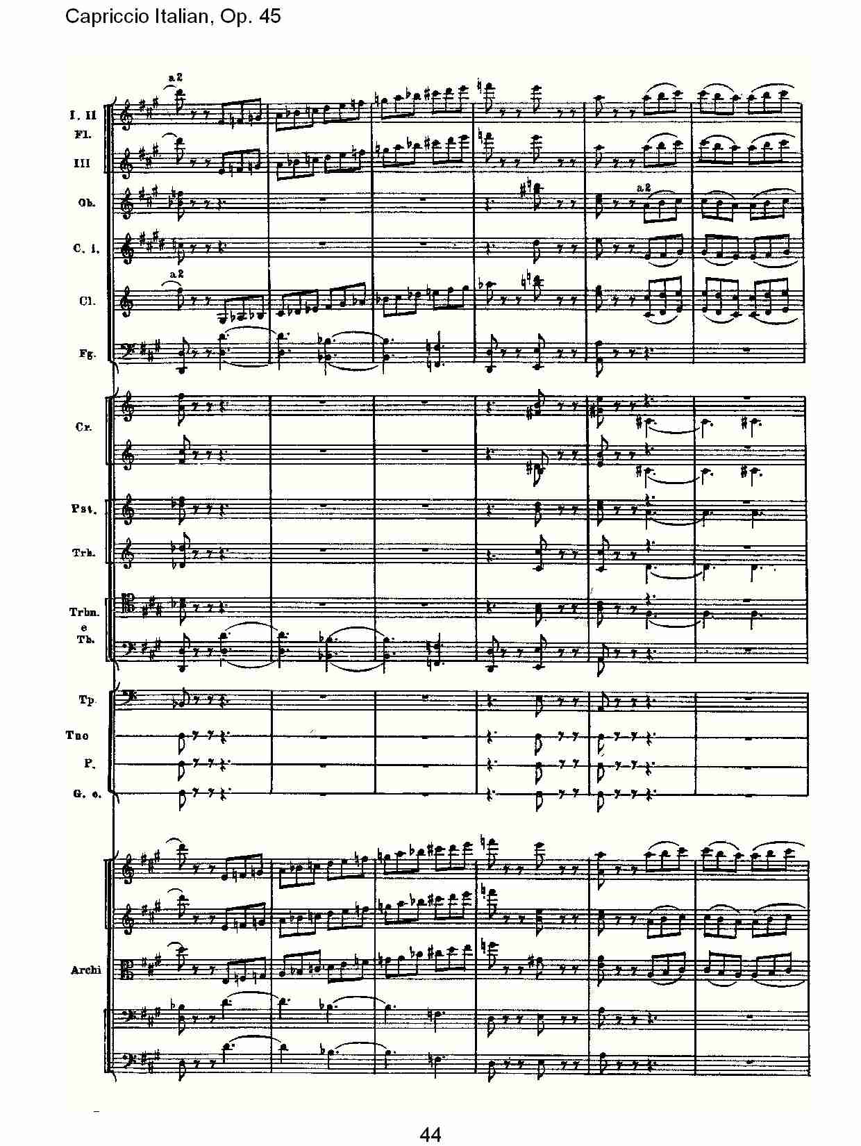 意大利幻想曲,Op.45第二部（九）总谱（图4）