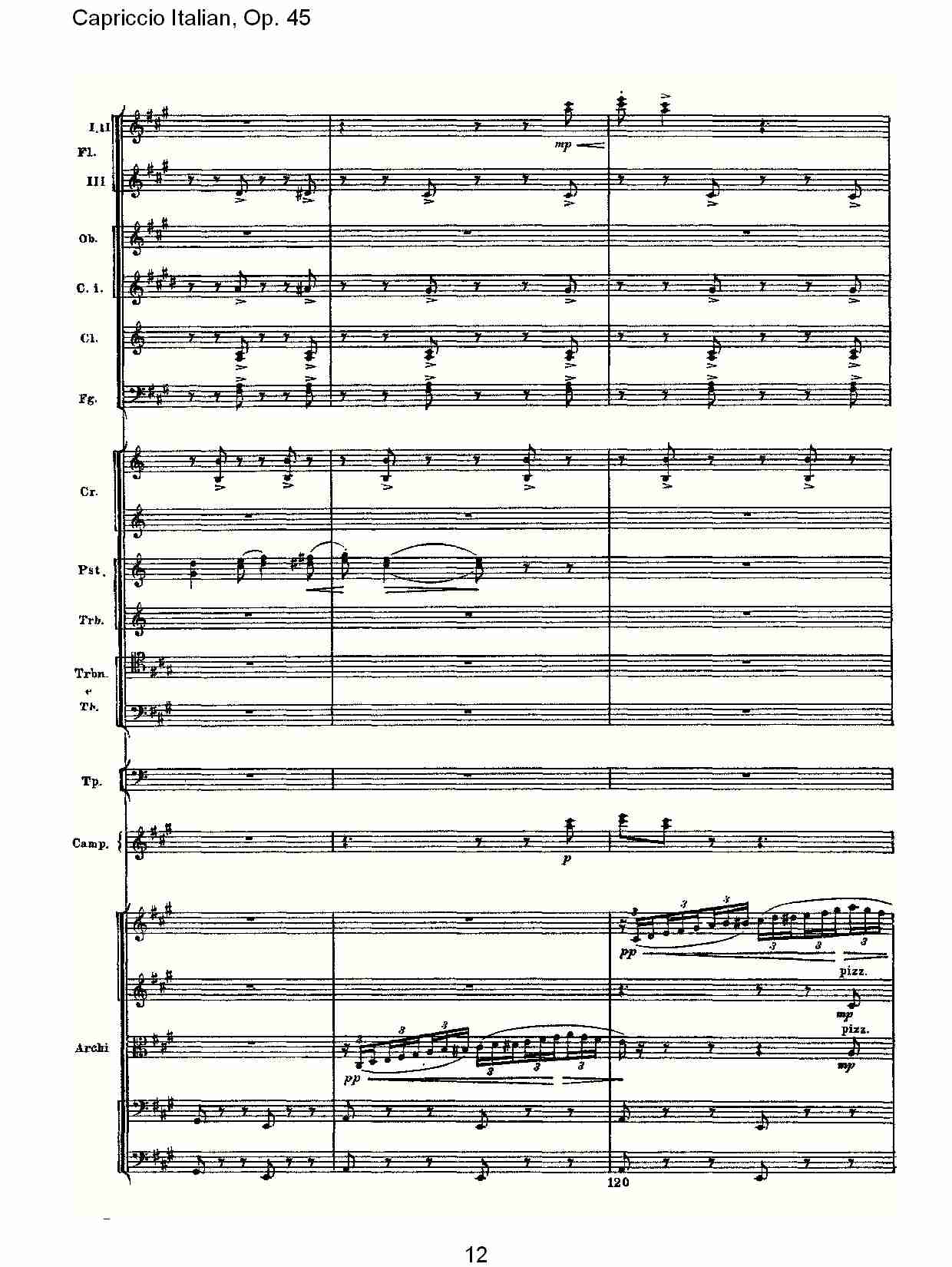 意大利幻想曲,Op.45第一部（三）总谱（图2）