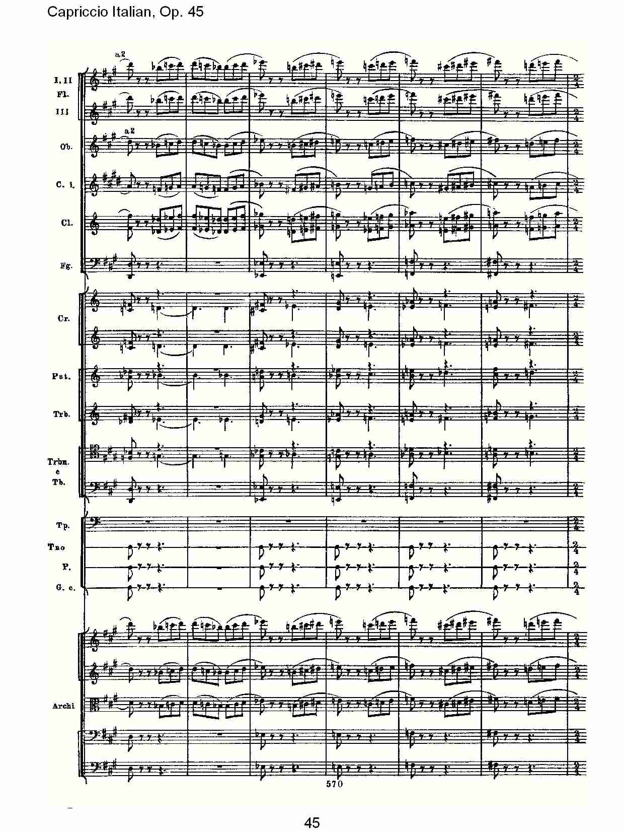 意大利幻想曲,Op.45第二部（九）总谱（图5）