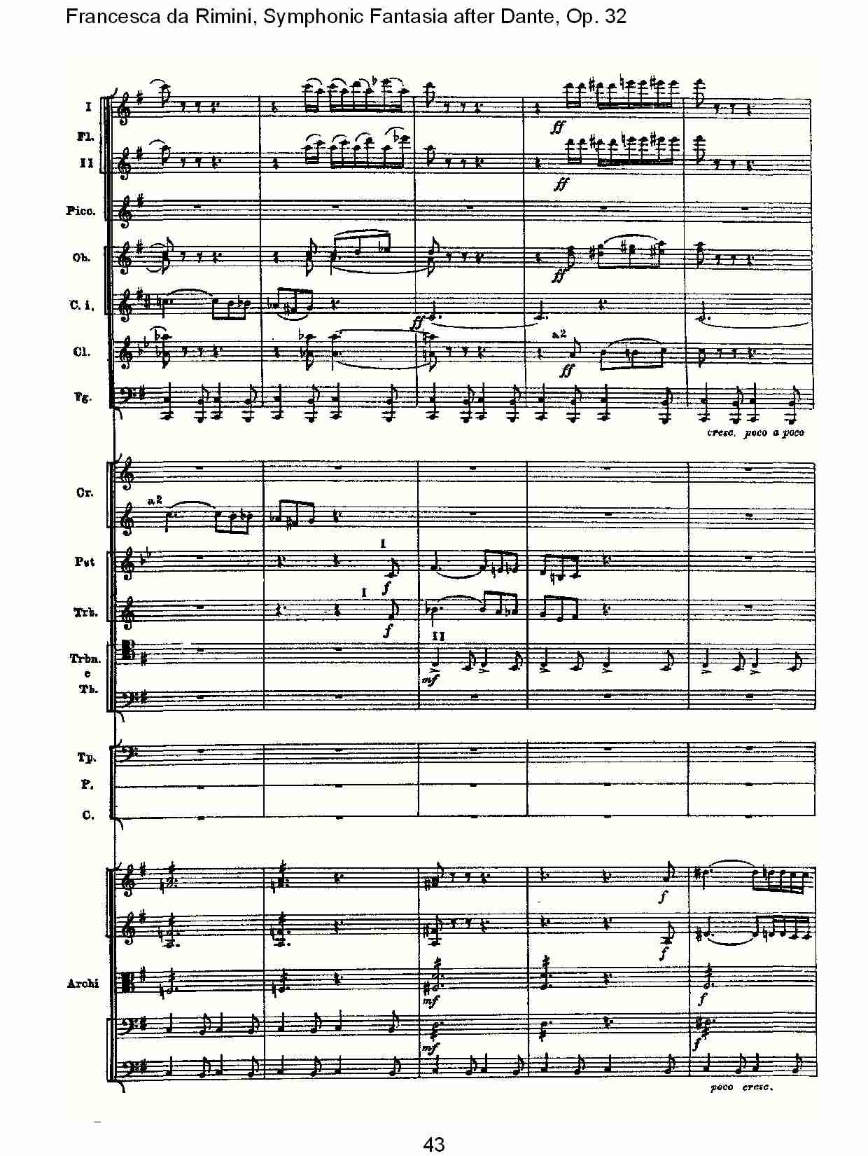 Francesca da Rimini, 但丁幻想曲Op.32 第一部（九）总谱（图3）