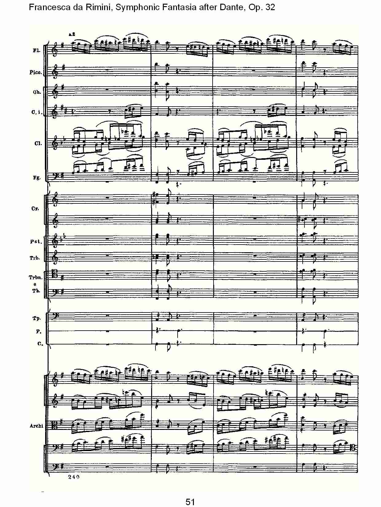 Francesca da Rimini, 但丁幻想曲Op.32 第一部（十一）总谱（图1）