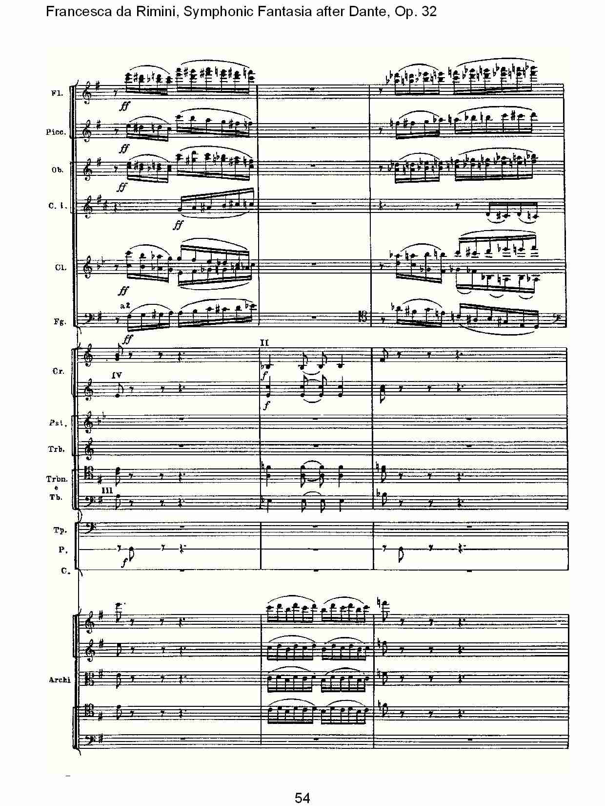 Francesca da Rimini, 但丁幻想曲Op.32 第一部（十一）总谱（图4）
