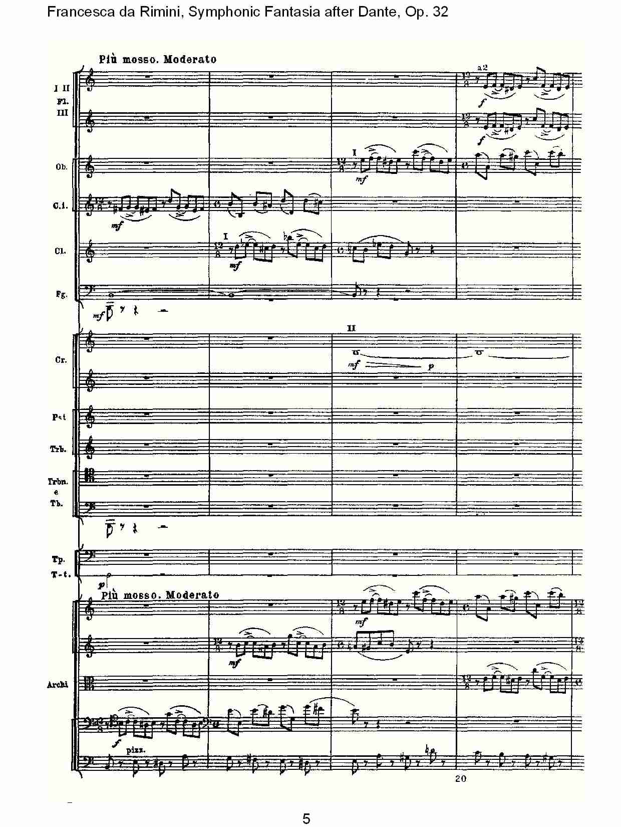 Francesca da Rimini, 但丁幻想曲Op. 32第一部（一）总谱（图5）