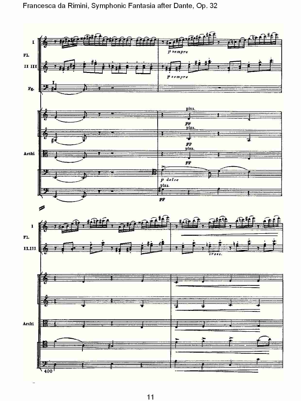Francesca da Rimini, 但丁幻想曲Op.32 第二部（三）总谱（图1）