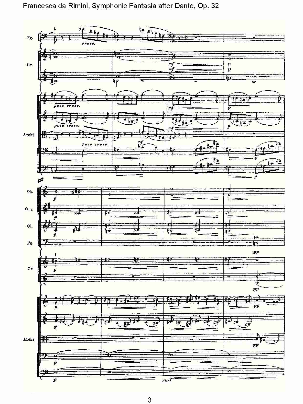 Francesca da Rimini, 但丁幻想曲Op.32 第二部（一）总谱（图3）