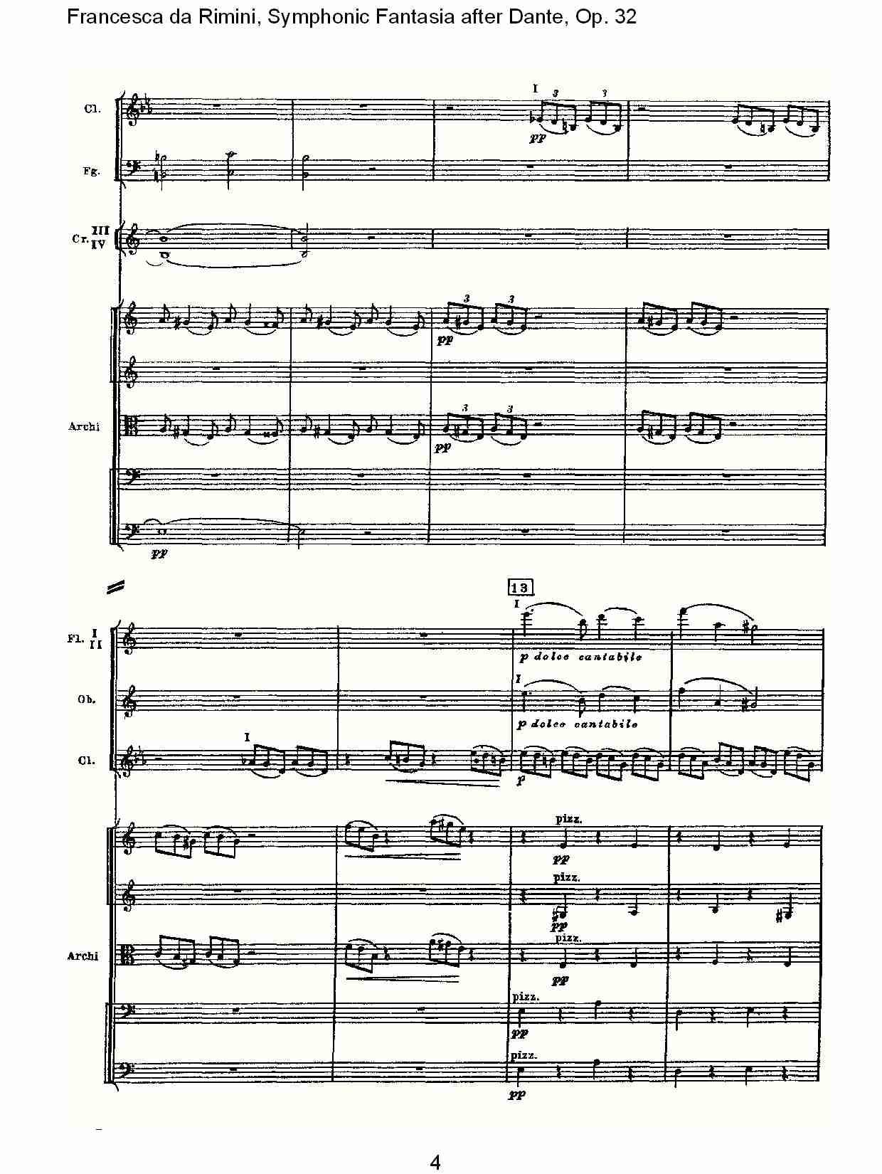 Francesca da Rimini, 但丁幻想曲Op.32 第二部（一）总谱（图4）
