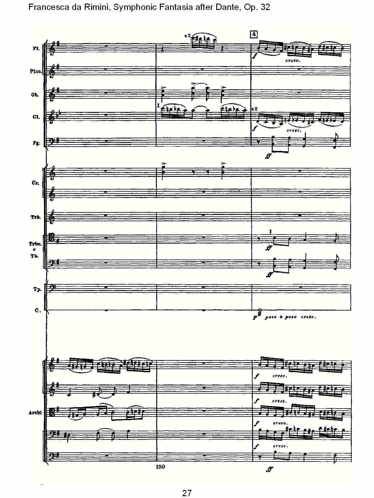 Francesca da Rimini, 但丁幻想曲Op.32 第一部（六）总谱（图2）