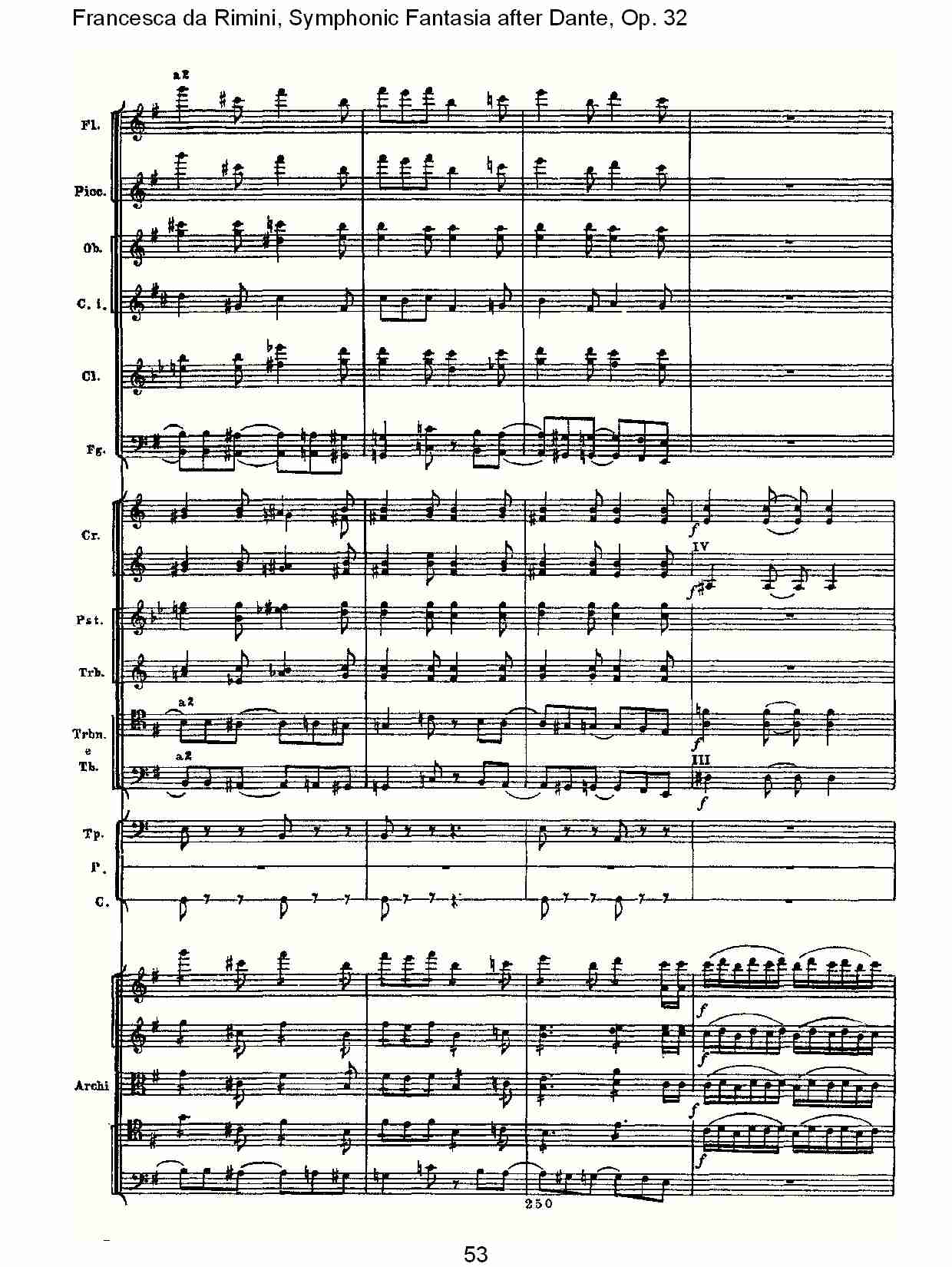 Francesca da Rimini, 但丁幻想曲Op.32 第一部（十一）总谱（图3）