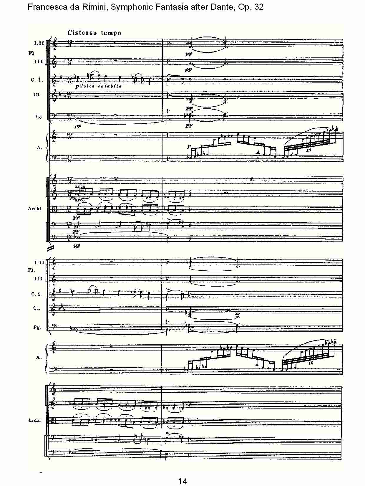 Francesca da Rimini, 但丁幻想曲Op.32 第二部（三）总谱（图4）