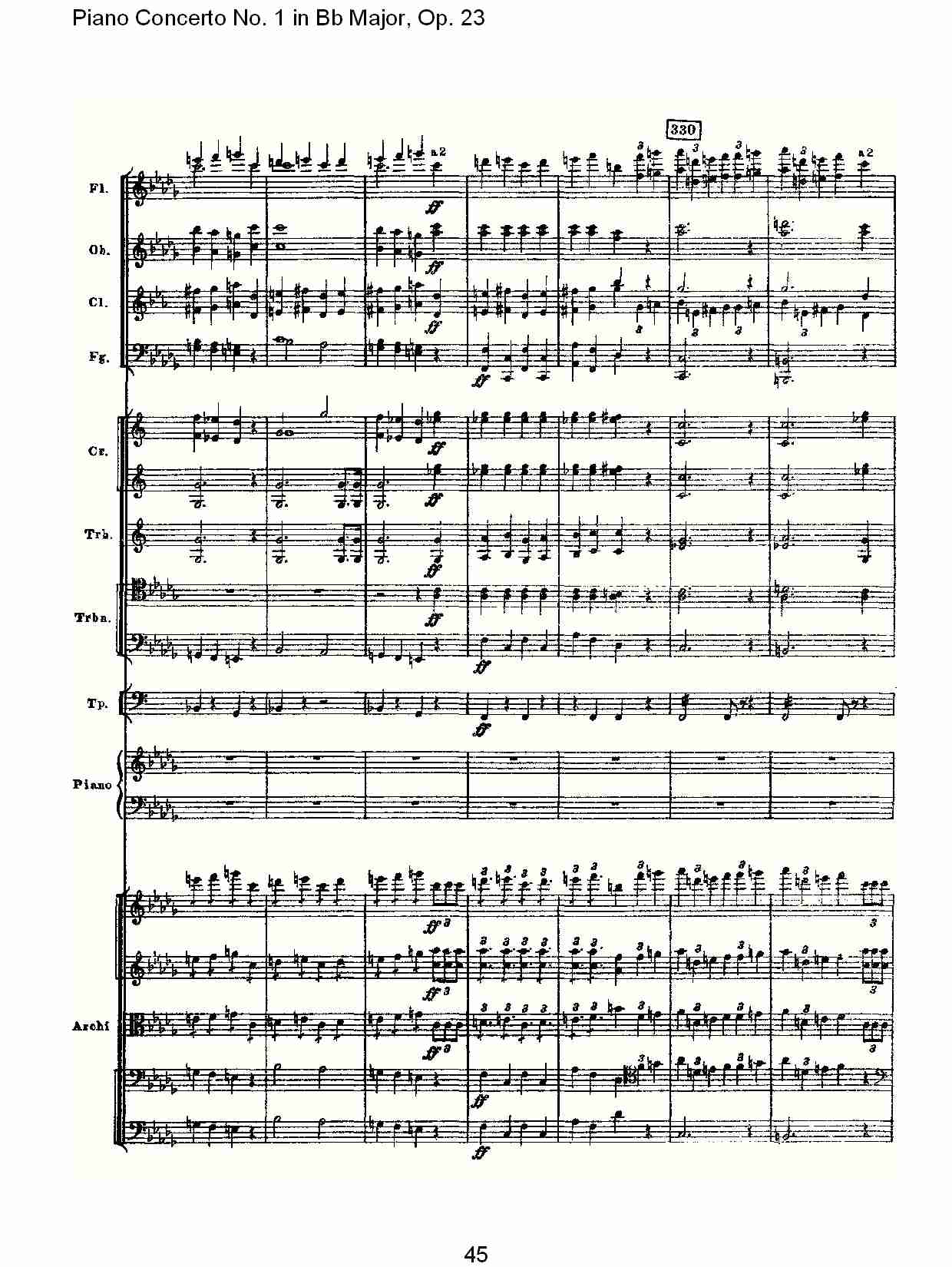 Bb大调第一钢琴协奏曲,Op.23第一乐章第一部（九）总谱（图5）