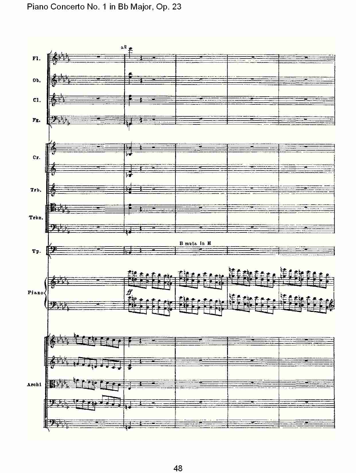Bb大调第一钢琴协奏曲,Op.23第一乐章第一部（十）总谱（图3）