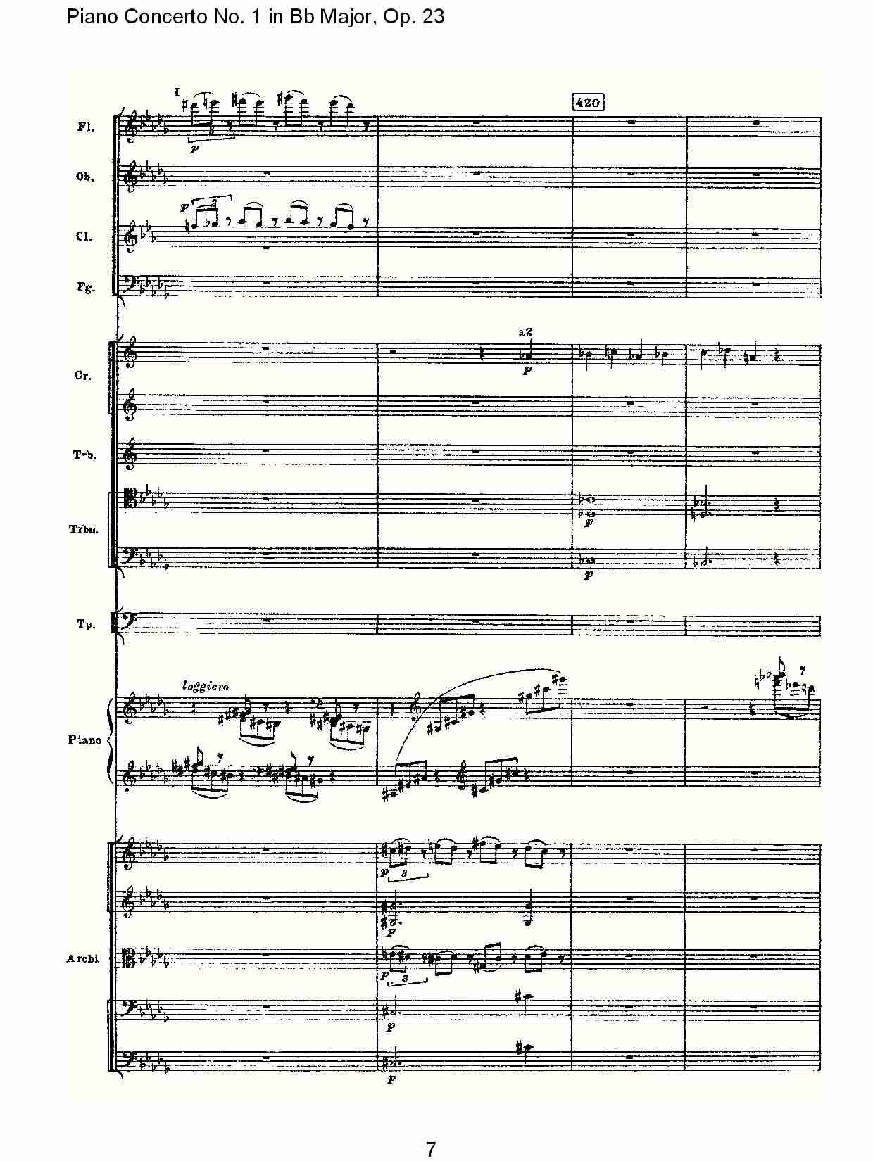 Bb大调第一钢琴协奏曲,Op.23第一乐章第二部（二）总谱（图2）