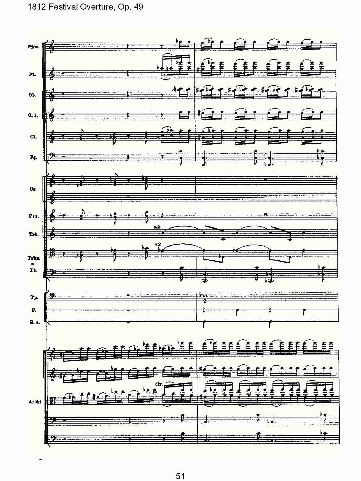 1812 Festival Overture,Op.49  1812欢庆序曲,Op.49（十一）总谱（图1）