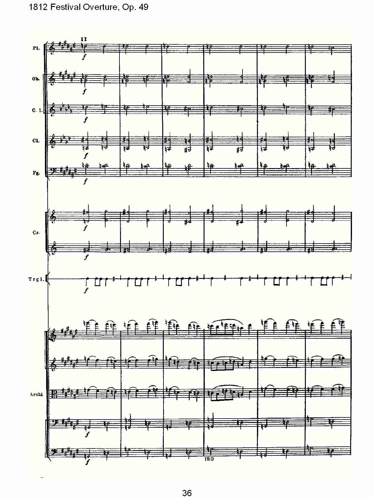 1812 Festival Overture,Op.49  1812欢庆序曲,Op.49（八）总谱（图1）