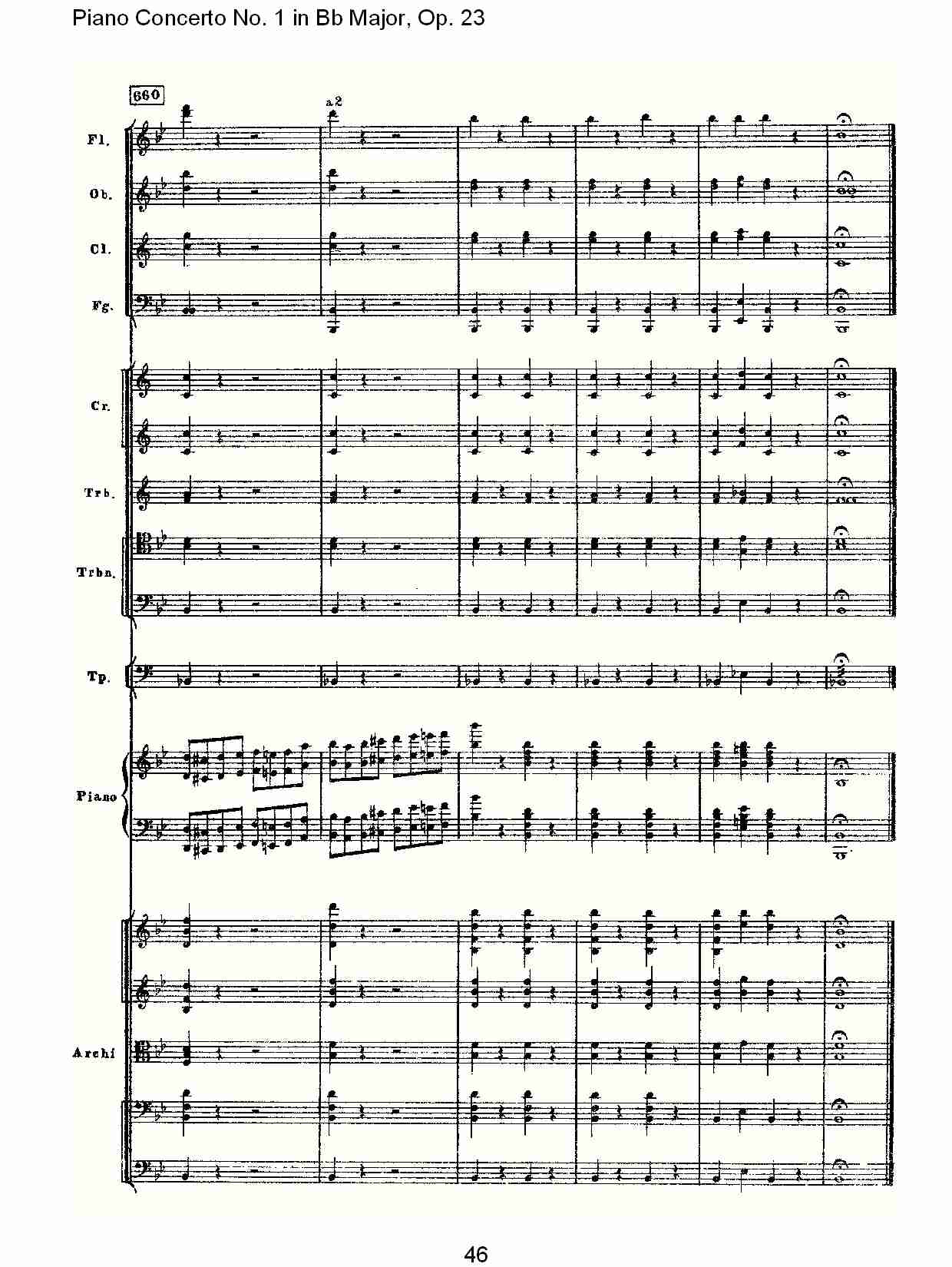 Bb大调第一钢琴协奏曲,Op.23第一乐章第二部（十）总谱（图1）
