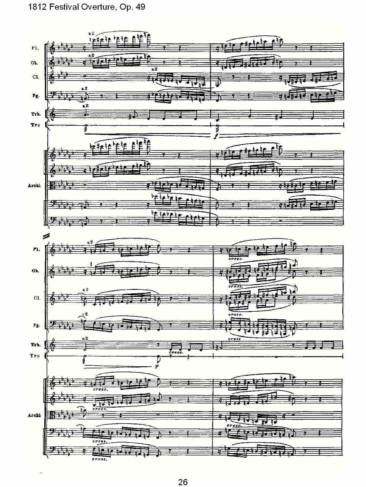 1812 Festival Overture,Op.49  1812欢庆序曲,Op.49（六）总谱（图1）