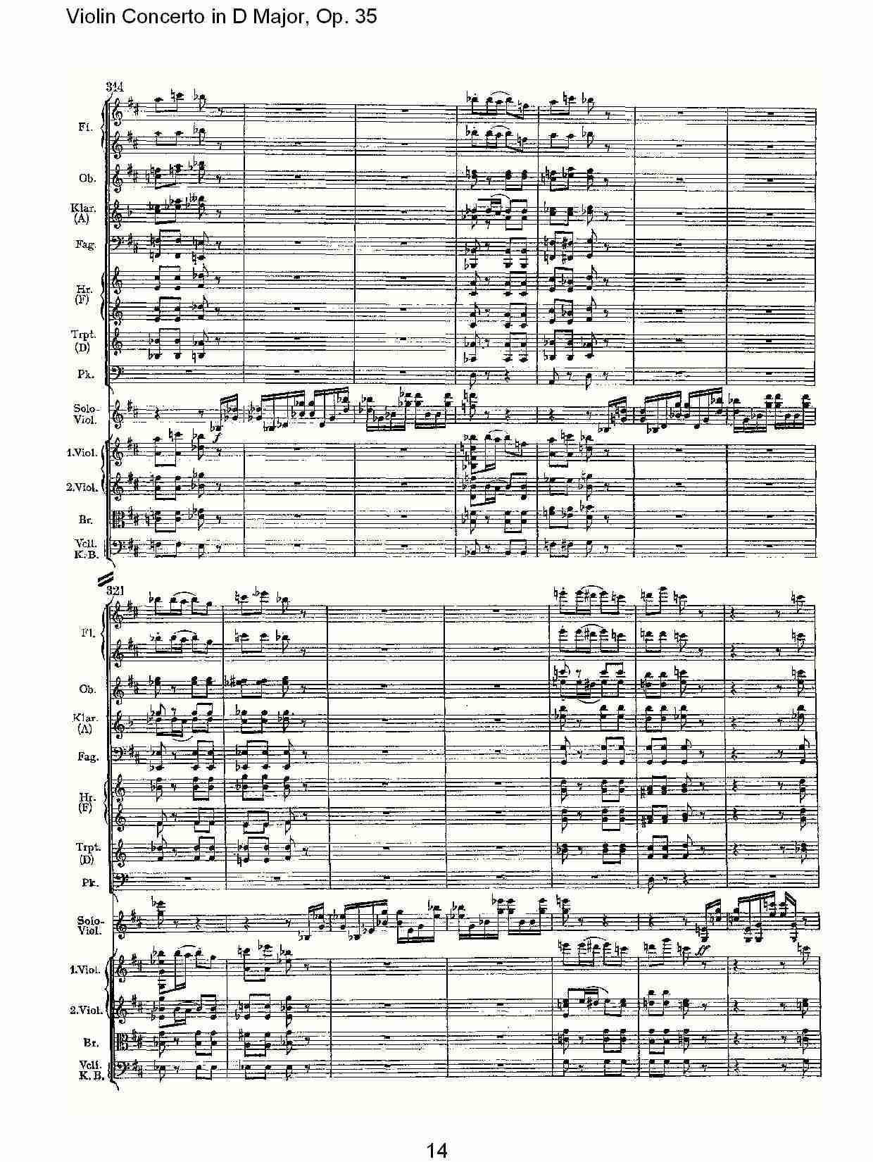 D大调小提琴协奏曲, Op.35第三乐章（三）总谱（图4）