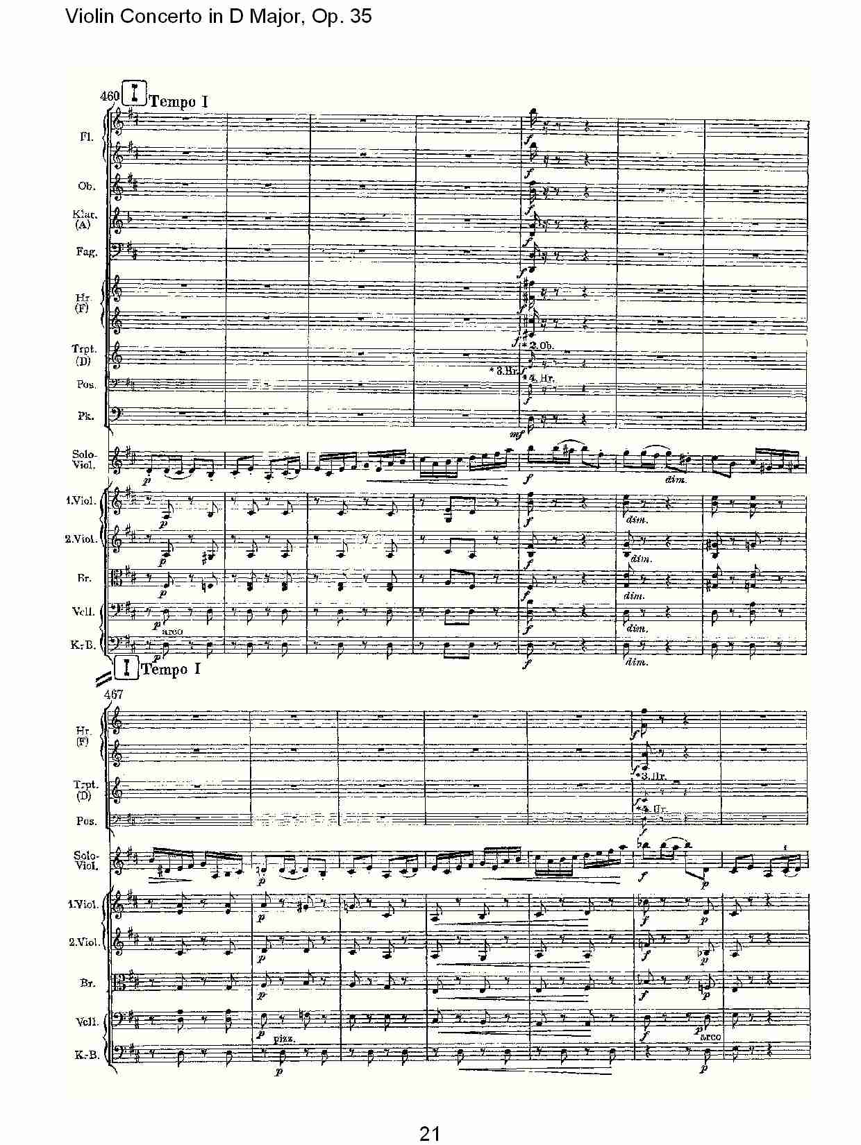 D大调小提琴协奏曲, Op.35第三乐章（五）总谱（图1）