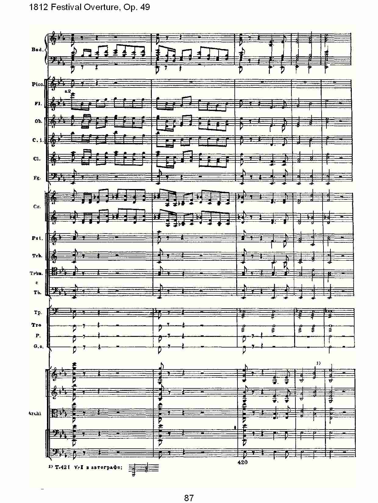 1812 Festival Overture,Op.49  1812欢庆序曲,Op.49（十八）总谱（图2）