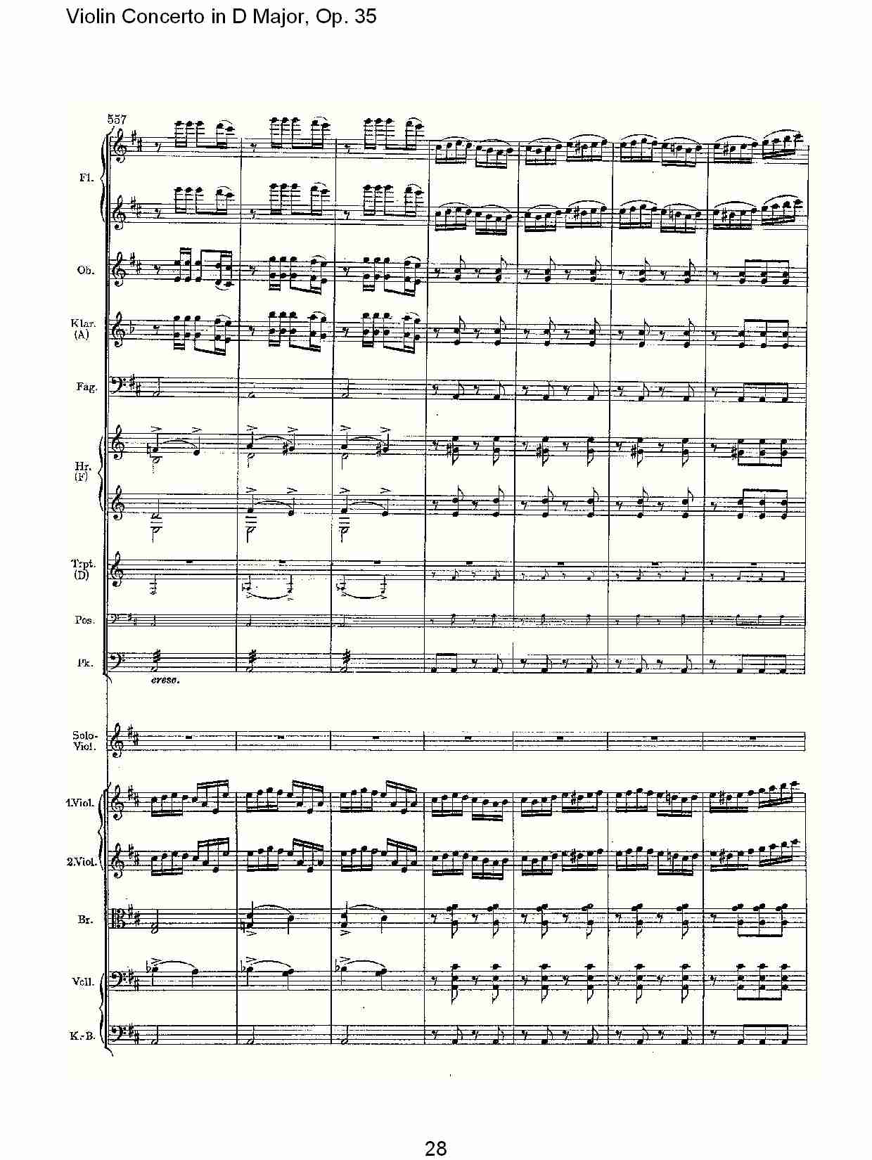 D大调小提琴协奏曲, Op.35第三乐章（六）总谱（图3）