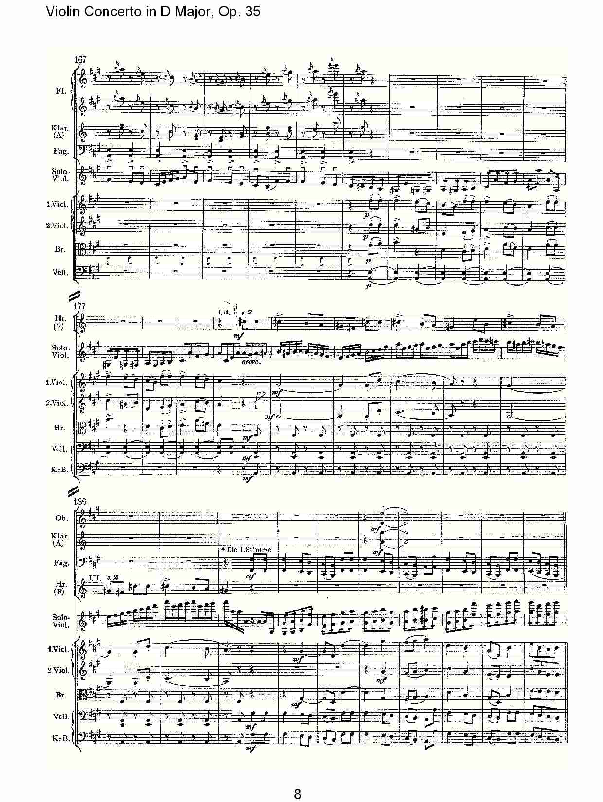 D大调小提琴协奏曲, Op.35第三乐章（二）总谱（图3）