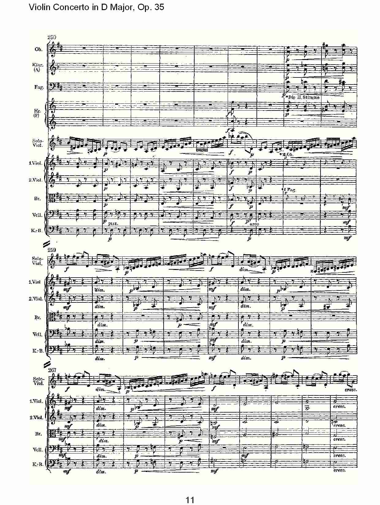 D大调小提琴协奏曲, Op.35第三乐章（三）总谱（图1）