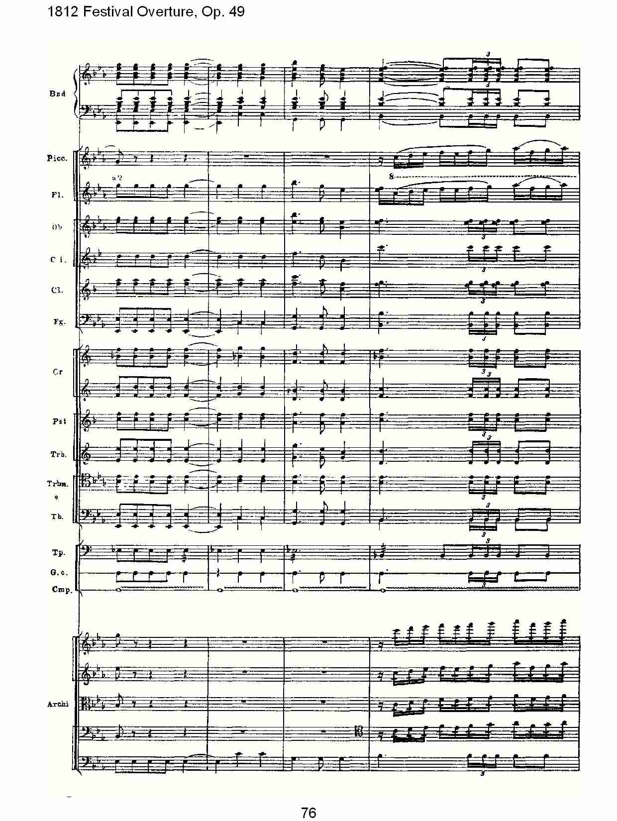 1812 Festival Overture,Op.49  1812欢庆序曲,Op.49（十六）总谱（图1）