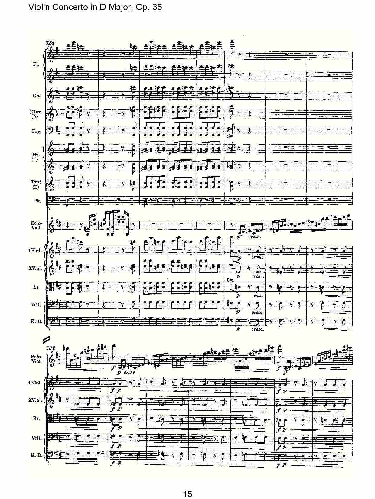 D大调小提琴协奏曲, Op.35第三乐章（三）总谱（图5）