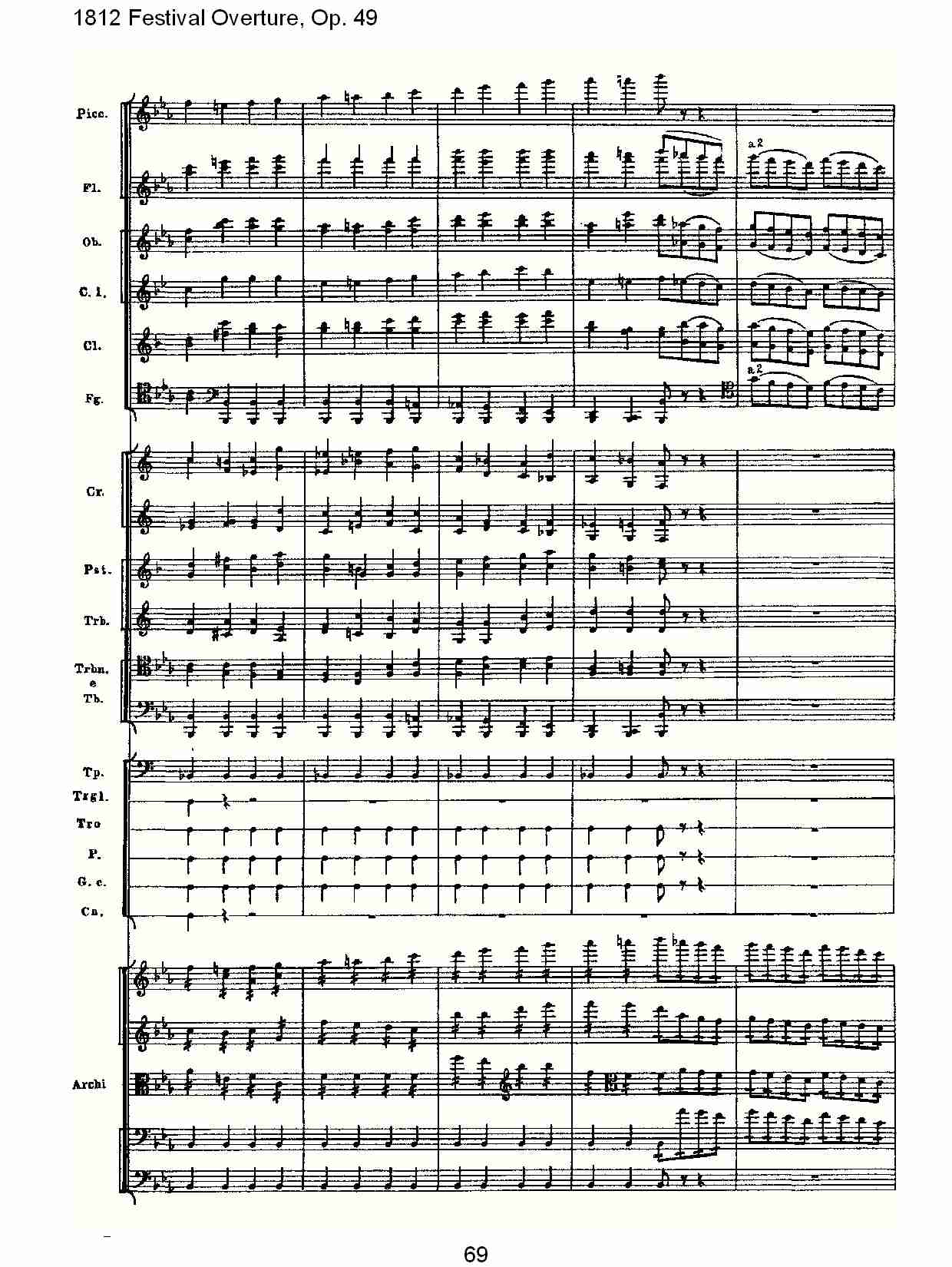 1812 Festival Overture,Op.49  1812欢庆序曲,Op.49（十四）总谱（图4）