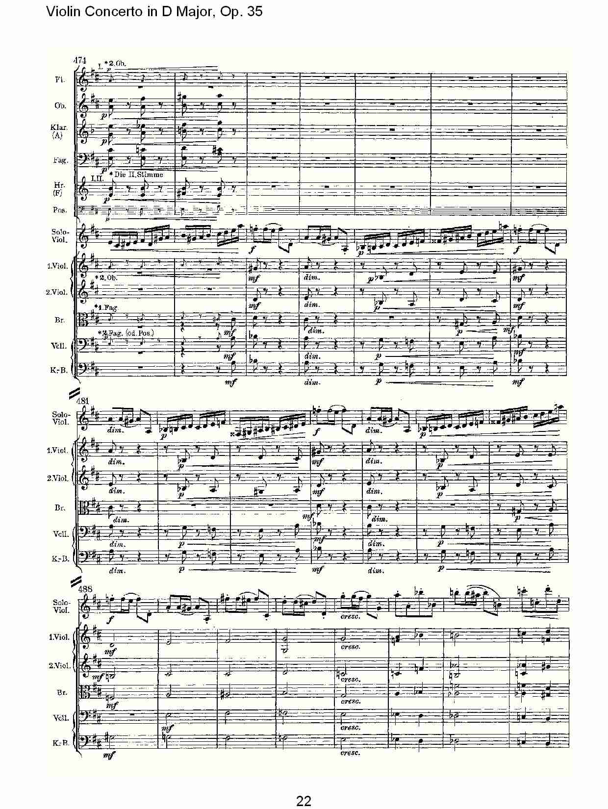 D大调小提琴协奏曲, Op.35第三乐章（五）总谱（图2）