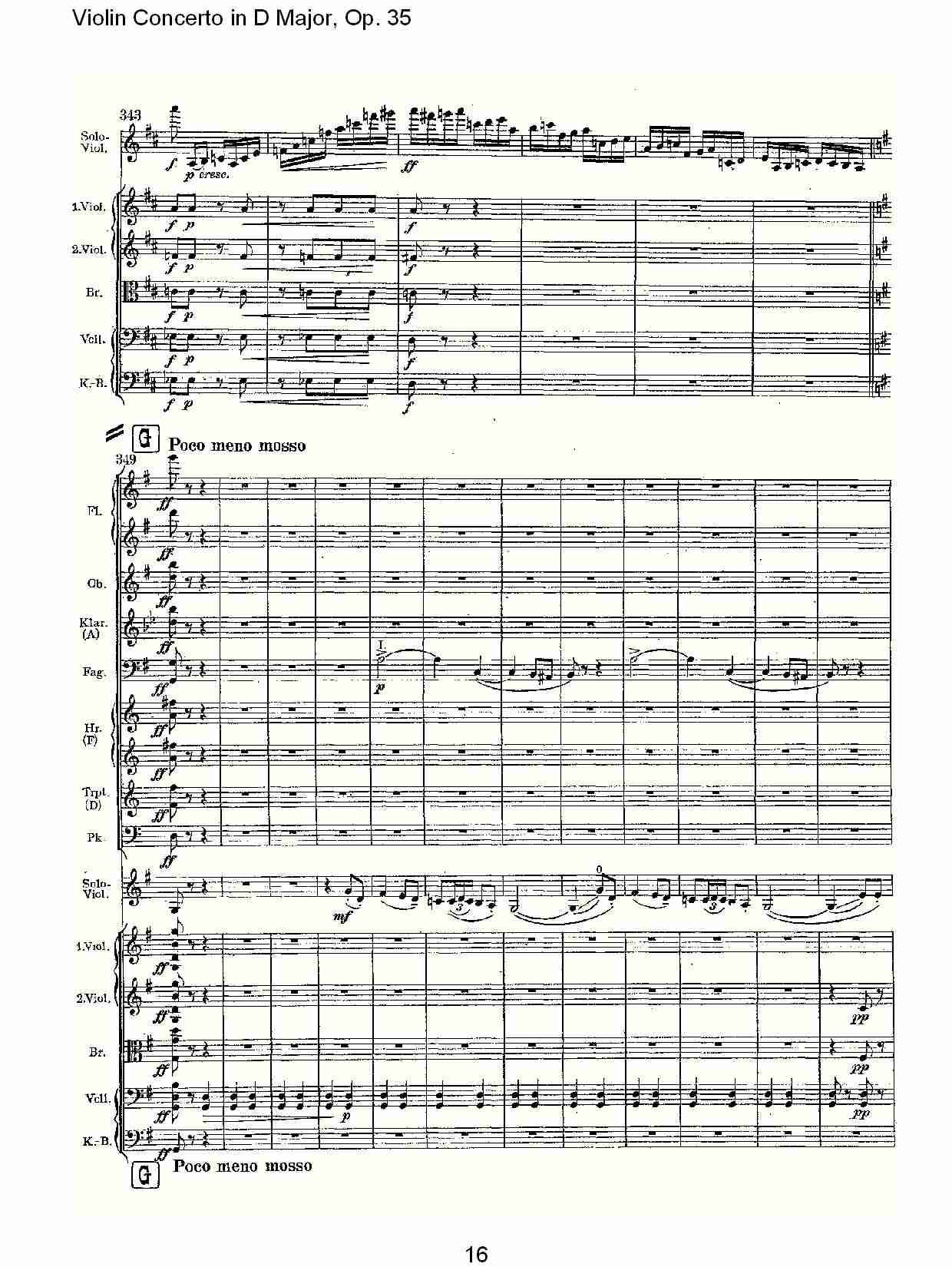 D大调小提琴协奏曲, Op.35第三乐章（四）总谱（图1）