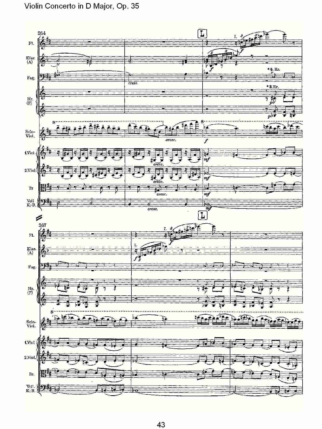 D大调小提琴协奏曲, Op.35第一乐章（九）总谱（图3）