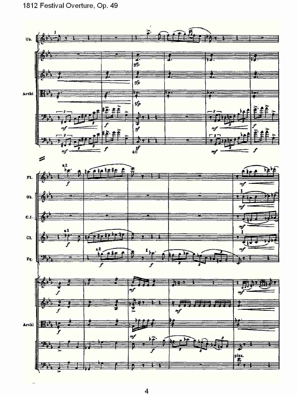 1812 Festival Overture,Op.49  1812欢庆序曲,Op.49（一）总谱（图4）