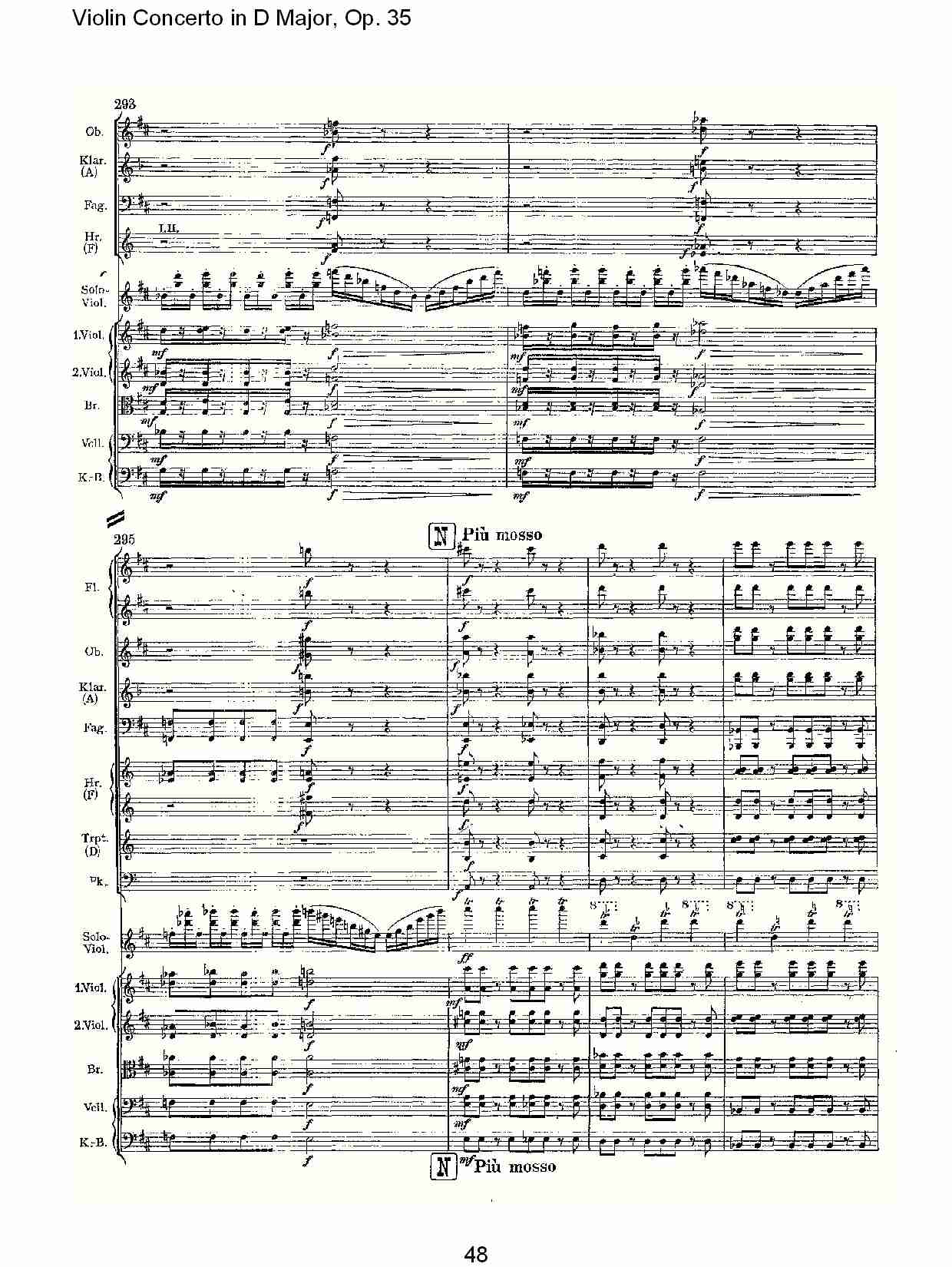D大调小提琴协奏曲, Op.35第一乐章（十）总谱（图3）