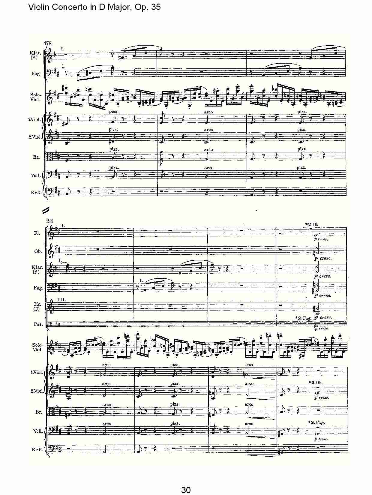 D大调小提琴协奏曲, Op.35第一乐章（六）总谱（图5）