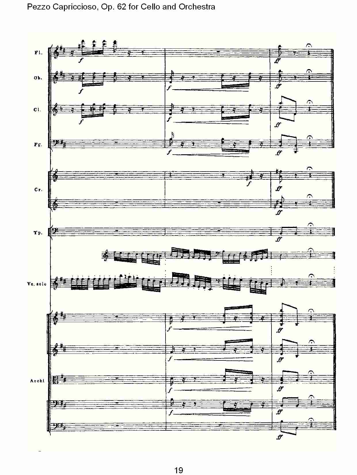 大提琴与管弦乐Pezzo Capriccioso, Op.62（四）总谱（图4）