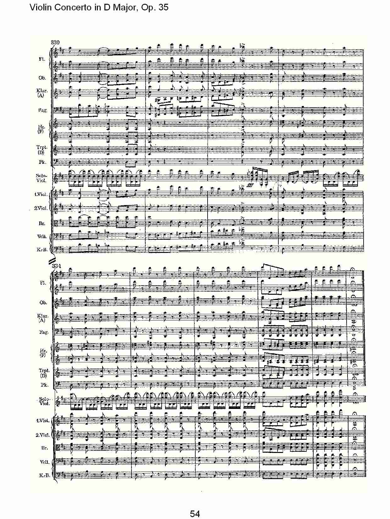 D大调小提琴协奏曲, Op.35第一乐章（十一）总谱（图4）