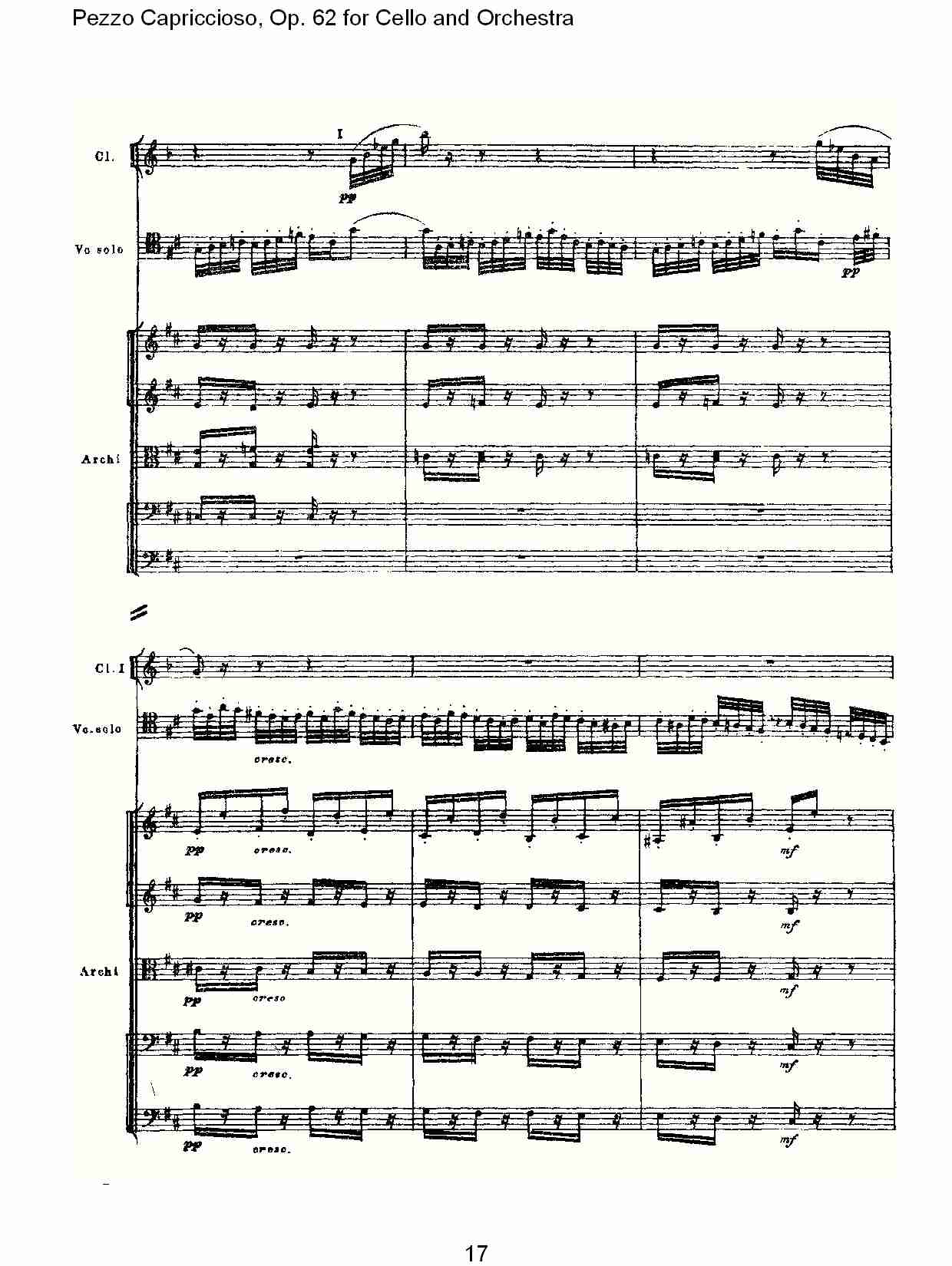 大提琴与管弦乐Pezzo Capriccioso, Op.62（四）总谱（图2）