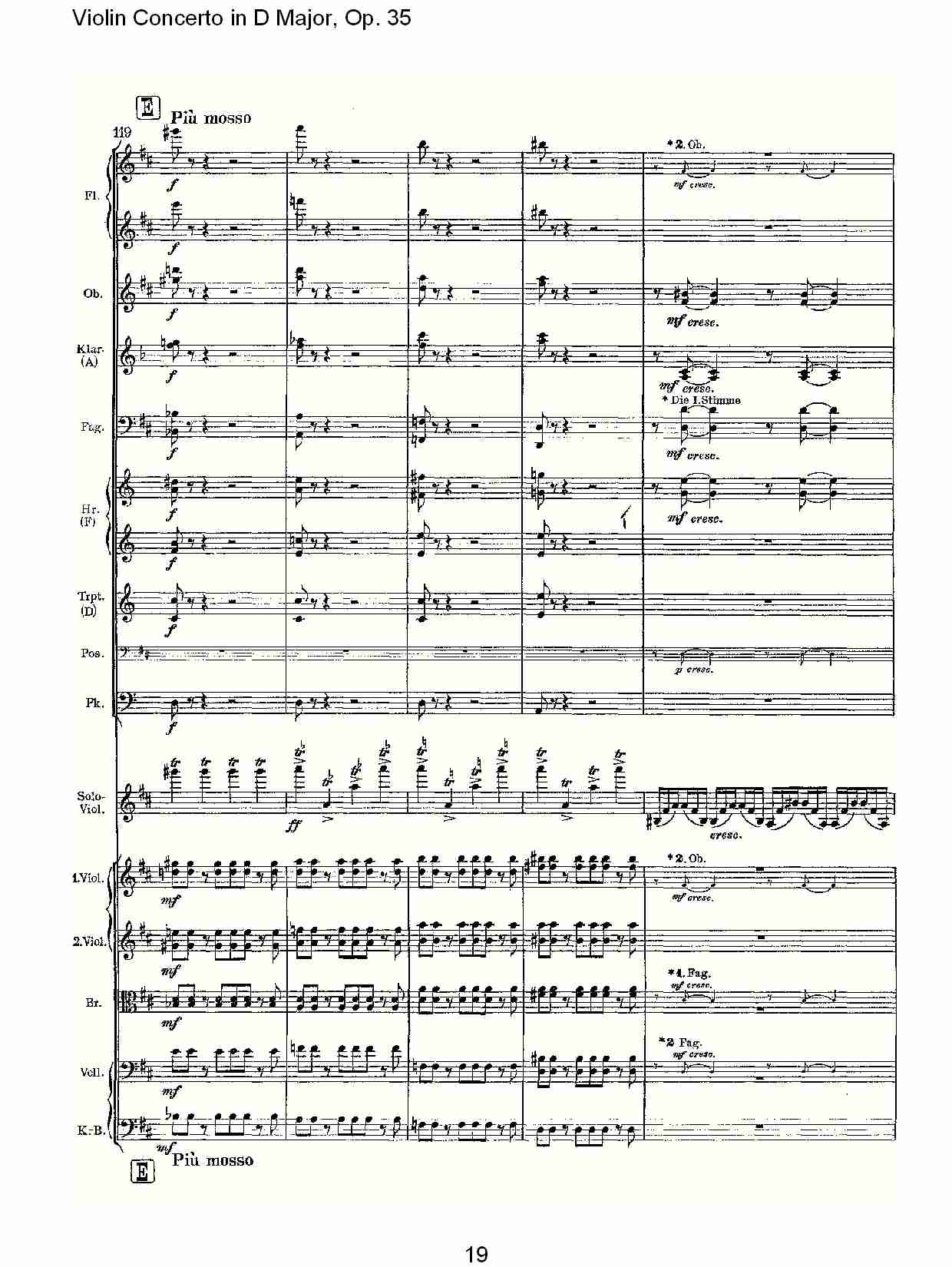D大调小提琴协奏曲, Op.35第一乐章（四）总谱（图4）