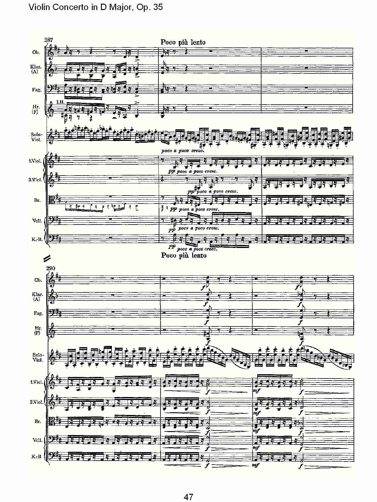 D大调小提琴协奏曲, Op.35第一乐章（十）总谱（图2）